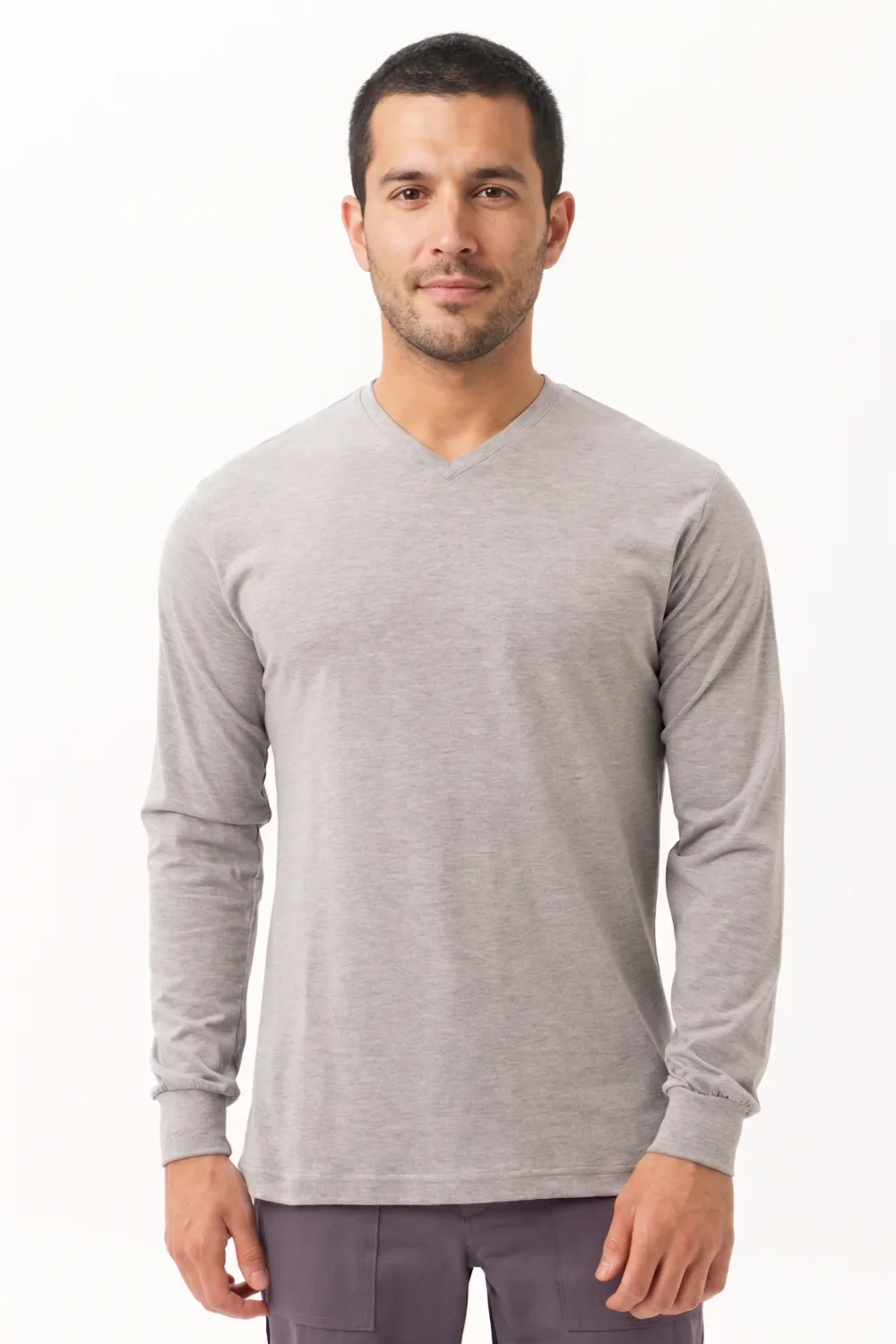 Uzun Kol V Yaka T-Shirt